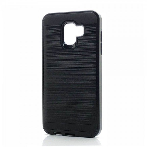 Wholesale Samsung Galaxy J8 J810 Armor Hybrid Case (Black)